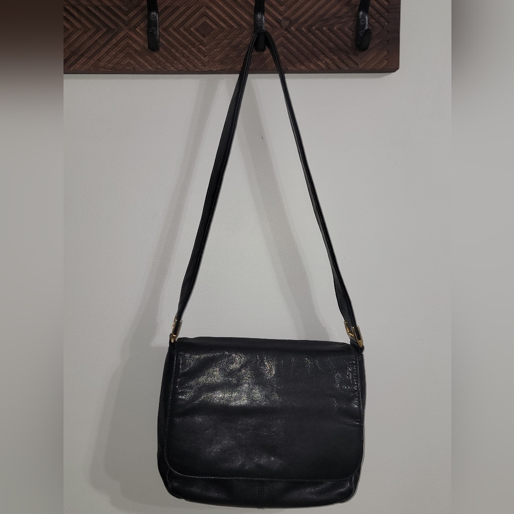Jacqueline Ferrar Vintage Black Leather Shoulder Bag - Picture 2 of 15